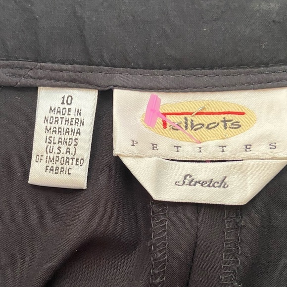 Talbots Women's Pants Size 10P Color Black Pleated Trousers Stretch High Rise - Picture 13 of 13